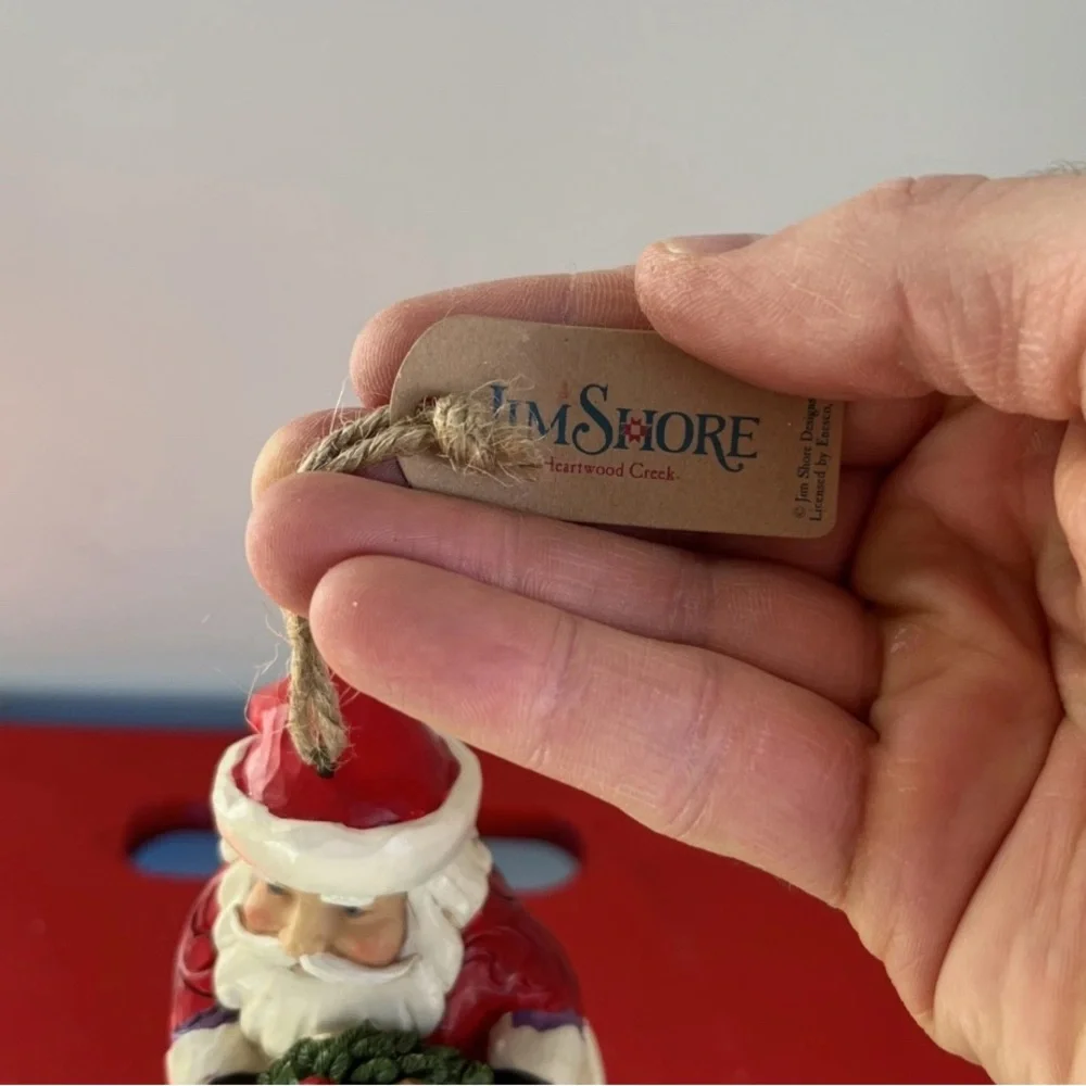 Jim Shore Santa Hanging Ornament ‎ Heartwood Creek Enesco 6009694Q Wreath 2021